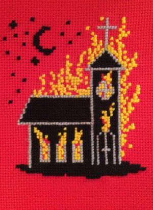 Oscar hagen: Brinnande kyrka