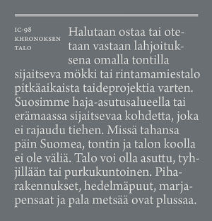 IC-98, Patrik Söderlund, Visa Suonpää, Lönnströmin taidemuseo, Khronoksen talo