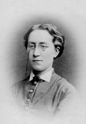 Rosina Heikel år under sin studietid 1875. Rosina Heikel år 1875.