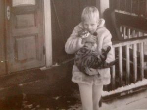 Sandström och katt