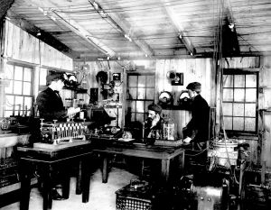 Reginald Fessendens radiolaboratorium i Brant Rock, Massachusetts. Reginald Fessendens radiolaboratorium i Brant Rock, Massachusetts. Tidigt 1900-tal.