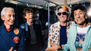 The Rolling Stones kiertueella Latinalaisessa Amerikassa. Kuva dokumenttielokuvasta The Rolling Stones: Olé Olé Olé A Trip Across Latin America (2016).