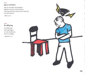 Dikter och illustration ur antologin "Avtryck - dikter om allt och ingenting".