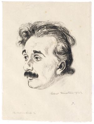 Albert Einstein: "Min största blunder" Etsning föreställande Albert Einstein.