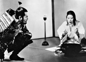 Toshiro Mifune ja Isuzu Yamada elokuvassa Seittien linna