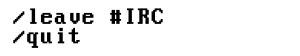 /leave #IRC