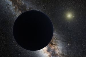 Konstnärens uppfattning av den mystiska "planet nio". Konstnärens uppfattning av den mystiska "planet nio".