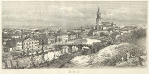 Turku ja Aurajoen rannat mahdollisesti vuonna 1872.