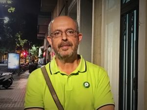 Jaume Martínez tar öppet ställning för självständighet på jobbet trots att hans arbetsgivare hör till nejsidan. Katalonien röstar om självständighet.