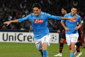 Edinson Cavani öste in mål för Napoli 2011.