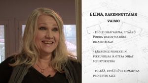 Elina Ristmeri - rakennuttajan vaimo