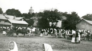 pargas torg på gamla malmen för 100 år sedan