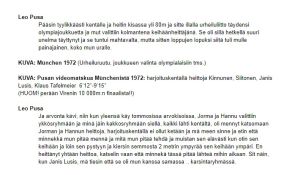 Käsikirjoitusta Urheilu-Suomeen