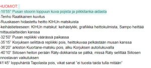 Ote Urheilu-suomen käsikirjoituksesta