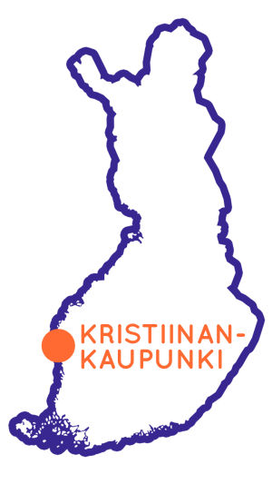 Karttaa klikkaamalla pääset karttaan, jossa ovat kaikki Egenland-kohteet. Karta som visar Kristinestads läge i Finland.