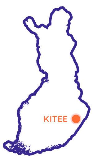 Karttaa klikkaamalla pääset Google Maps -karttaan, jossa ovat kaikki Egenland-kohteet. Finlands karta som visar Kitees position.