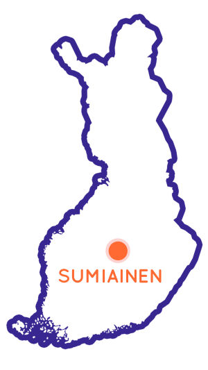 Karttaa klikkaamalla pääset Google Maps -karttaan, jossa ovat kaikki Egenland-kohteet. Finlands karta som visar Sumiainens position.