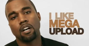 Myös Kanye West kertoo tukevansa MegaUploadia tuoreella musiikkivideolla. // Kuva: MegaUpload musiikkivideo, kuvakaappaus