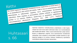 Exempel på plagiat i Huhtasaaris gradu
