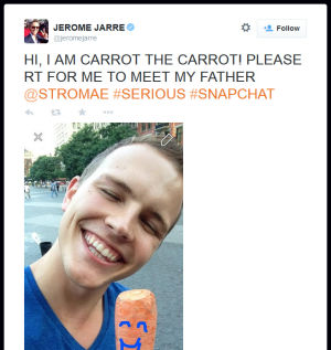 Ranskalainen Jerome Jarre on yksi maailman seuratuimmista Snapchat-tähdistä. // Kuva: Kuvakaappaus / Twitter