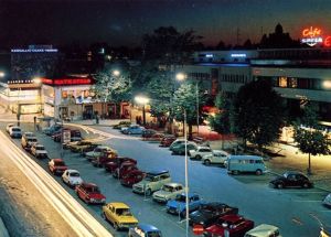 Vykort med vy över Valtakatu i Villmanstrand år 1968. Postkort som föreställer Valtakatu i Villmanstrand år 1968.