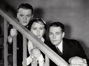 James Cagney, Joan Blondell ja Edward Woods James Cagney, Joan Blondell ja Edward Woods elokuvassa Yhteiskunnan vihollinen