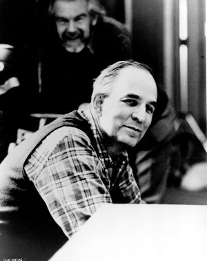 Ingmar Bergman ja vakiokuvaaja Sven Nykvist työpaikalla. Ingmar Bergman kuvauksissa