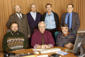 Luontoillan "seitsemän veljestä" radiostudiossa vuonna 2005.
