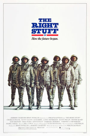 Todellisuuspohjainen mutta hilpeän satiirinen astronauttikuvaus Valiojoukko. The Right Stuff eli Valiojoukko
