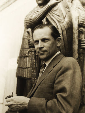 Säveltäjä Erik Bergman Asconassa Sveitsissä 1950-luvun alussa.