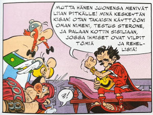 Ruutu Asterix-sarjakuvasta.