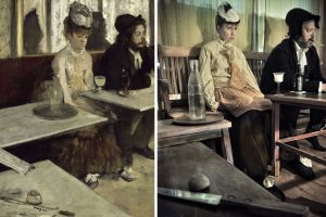 Tylsistyminen on uusi normaali. Toisinto Degas'n teoksesta Absintti.