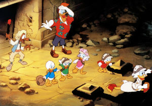 Disneyn ankkahahmoja aarteen etsinnässä