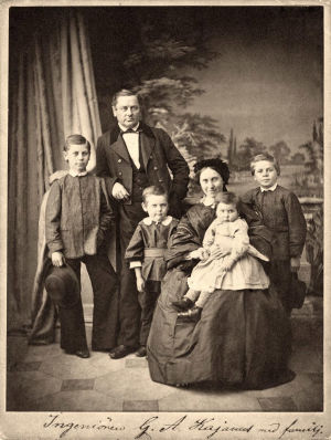 Kapellimestari Robert Kajanuksen lapsuudenperhe noin 1862. 
