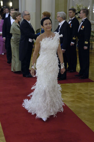 Muotoilija Ritva-Liisa Pohjalainen vuonna 2004. Ritva-Liisa Pohjalainen Linnassa vuonna 2004.