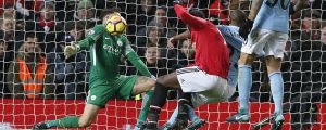 Ederson stod för en oerhört viktig räddning på Romelu Lukakus skott på slutet. Ederson räddar Romelu Lukakus skott.