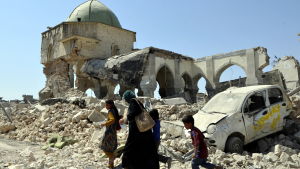 Att återuppbygga Mosul kommer att kosta miljarder. Irakiska Mosul några dagar innan terrorgruppen IS drevs ut ur staden.