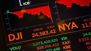 Det amerikanska börsindexet Dow Jones föll från över 26 000 till något över 24 000 från den 7 till den 21 november 2018.