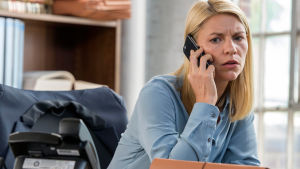Claire Danes i rollen som Carrie Mathison Claire Danes i serien Homeland, säsong 6