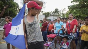 Viacrucis del Migrante har bildat en mindre migrantkaravan i Oaxaca. Viacrucis del Migrante har bildat en mindre migrantkaravan i Oaxaca, Mexiko.