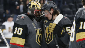 Malcolm Subban och Erik Haula. Malcolm Subban och Erik Haula.