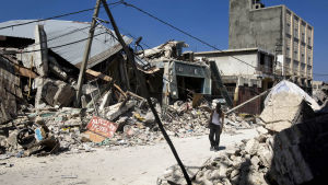 Port au Prince, Haiti, efter jordbävningen 2010.