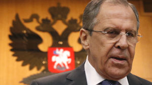 Ryssland utrikesminister Sergej Lavrov kallar alla som skulle stanna kvar efter en evakuering för terrorister. Rysslands utrikesminister Sergej Lavrov.
