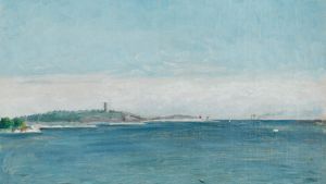 August Strindberg: Landskap från Sandhamn med Korsö fyr 1873 August Strindberg: landskap från Sandhamn med Korsö fyr 1873