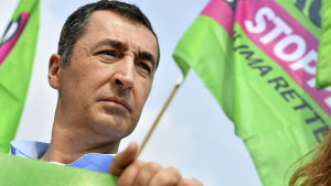 Der ser dåligt ut för Die Grünen inför valet. På bilden Cem Özdemir, partiets ena ordförande. Cem Özdemir, det tyska gröna partiets ena ordförande.