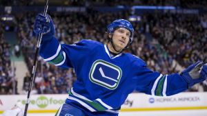 Mål. För första gången sedan 15 december. Markus Granlund, Vancouver Canucks, januari 2017.