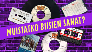 Kuvassa DIngon levyjä ja kasetteja.