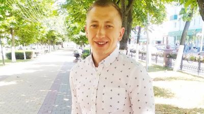 Den 26-åriga aktivisten Vitalij Sjisjov i Kiev. Odaterad bild från Sjisjovs Facebooksida.