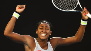 15-åriga Coco Gauff vann över den regerande mästaren. 15-åriga Coco Gauff vann över den regerande mästaren.