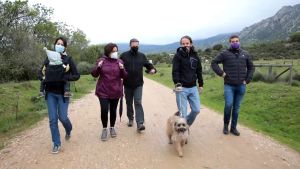 Pablo Iglesias (andra från höger) leder partiet Podemos Pablo Iglesias (andra från höger) leder partiet Podemos